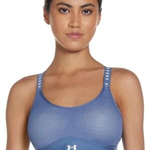 Under Armour Periwinkle Sports Bra with Wide Straps and Supportive Band
